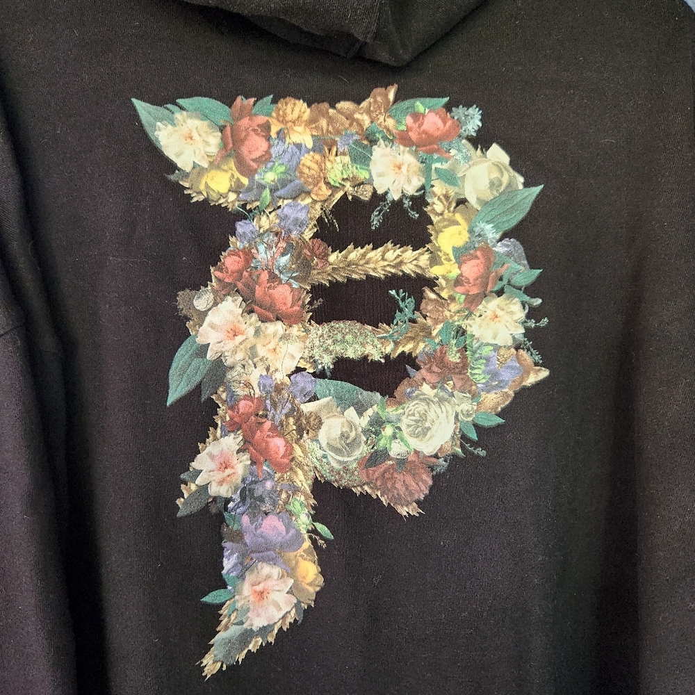 Primitive Skateboards Black Hoodie w/ Floral Theme Logo Size